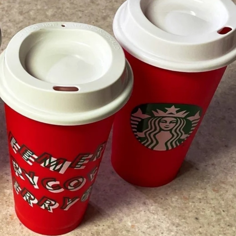 Starbucks cups!